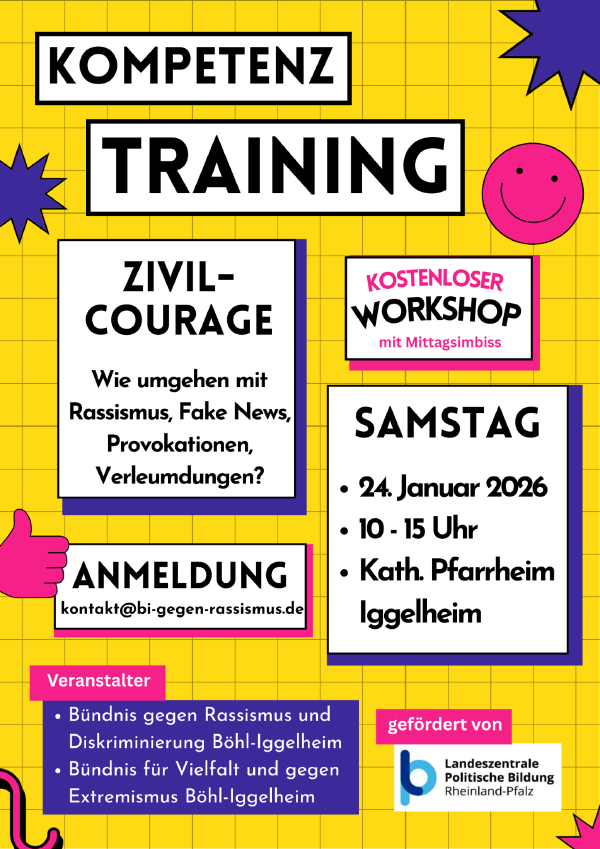 Einladung zum Kompetenz-Training Zivilcourage am 10.01.2026